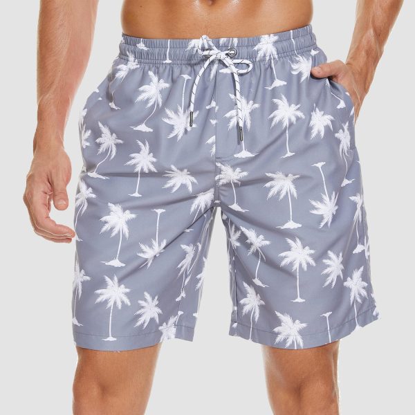 00ece900552c99f8f3944ade5fde8df00be3b2eda8a71c9fdf5f8117ffc5d694.jpg Men's Beach Shorts Swimming Trunks Mesh Lining Shorts with 2 Pockets Quick Dry