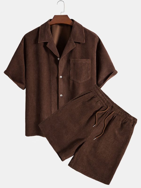02d08bc3b4b861c5bd8a1f38a274d0dc21fb7b6addc7f98a98ca898c6074cbe4.jpg Short Sleeve Corduroy Boxy Shirt & Corduroy Shorts