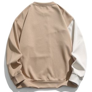 02f5eb4cb0ae09e3d0d50e24c195e343cc8fc54aa46de75af359acc77da47b26.jpg Oversize Color Block Crewneck Sweatshirt
