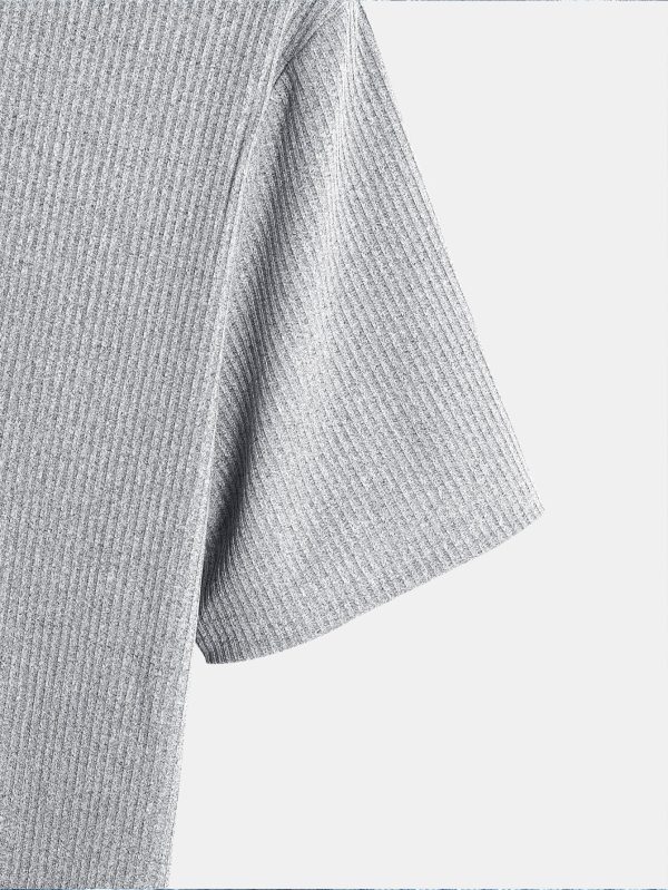 Muscle Fit Arc Hem Textured T-Shirt