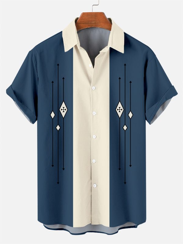 Suitmens Men's Hawaii Vacations Print Shirt Three-Piece Set 054