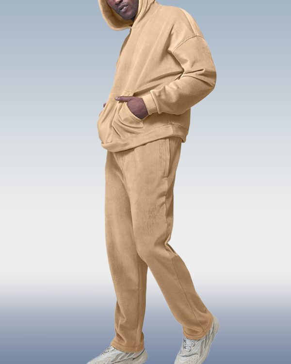 07d79b0df4ce0cd3f1147ccbf4cd980bf996de52e4f25ba3d0526936a7c88381.jpg Men's Khaki Corduroy Autumn Winter Two Piece Set