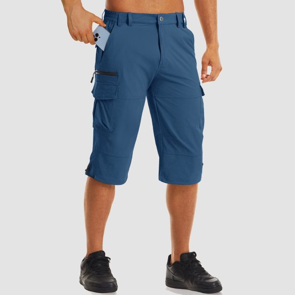 0db7aa18338ecc0c877057d45db6c0ff477860e844083cd9699f22b8fe4e0f39.jpg Men's Workout Gym Shorts with 7 Pockets Quick Dry 3/4 Capri for Hiking