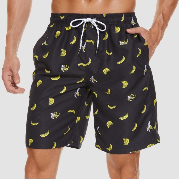 0ddb2a7bde879e8315f1d8ed09da5a49f9139bb85f95e5614b377938e59bab0b.jpg Men's Beach Shorts Swimming Trunks Mesh Lining Shorts with 2 Pockets Quick Dry