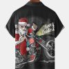 0fa953c87e48f272f37a08cc7745c342e21f5c36068e975974e3439375486410.jpg Men's Santa Print Casual Short Sleeve Shirt with Breast Pocket
