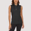 0ff81616a9c32af2de0e3f4603ee1f51f38ce208ef92d4d823059d4138dbb6a4.jpg Women's Polo T-Shirts Sleeveless Tennis Golf Tee Shirts 4-Button