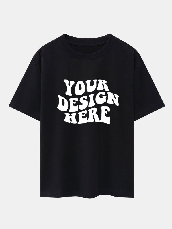 1249c22035d377cc69521cf84be3acc9d9b81fce078c7d93999c3161b33c43cb.jpg Your Design Here Print Drop Shoulder Oversize T-Shirt