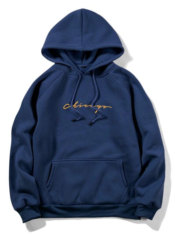 Chicago Print Raglan Hoodie & & Jogger Pants
