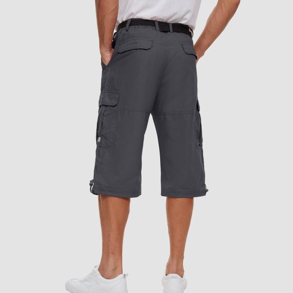 19d0e6f5df7038924ea4b5f41def9a6b9375eb204591b90e817332a6ffc3da89.jpg Men 3/4 Cargo Shorts Cotton Lightweight Ripstop with Multi-Pockets