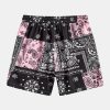 Paisley Print Button Up Shirt #Random Pattern Design# & Shorts