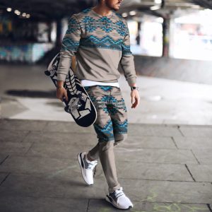 Men's Casual Personality Print Suit 003