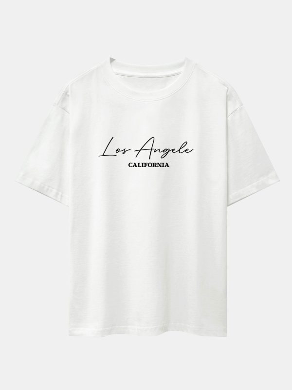 24bd61ed5cddee5a269a879cef77c7ef305b1ae5da9ff4e3ce54298966981146.jpg Los Angeles Handwritten Print Heavy Weight Oversize T-Shirt
