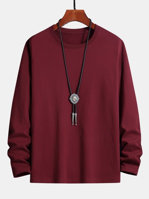2760a2b6b3a0104c67a8bf97ac337aaa74771275bcf8a69b4a23c6137f521292.jpg Basic Long Sleeve Cotton T-Shirt