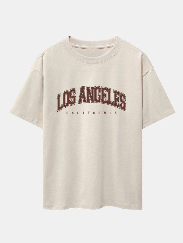 293626887b1357c1241bd8aa76152baa92922e7bbfd3a808b2389ca4bdf02489.jpg Los Angeles Print Heavy Weight Oversize T-Shirt & Corduroy Shorts