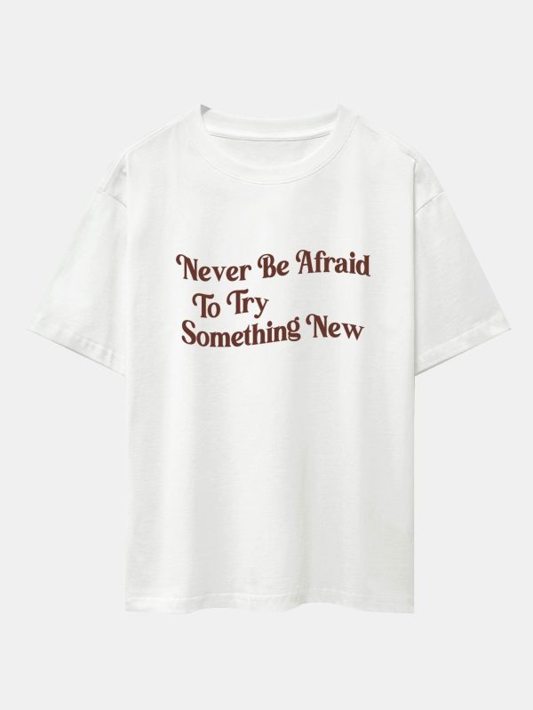 29e0e717a88d3ba39484449e55c6bc00d537eb096d7e82728faa6ff05889344b.jpg Slogan Print Drop Shoulder Oversize T-Shirt