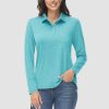 2aacda32f759cbc88361270cf7bfeb469196bafbb16aecb4edc6e1b0a5cefff6.jpg Women's Polo Shirts Long Sleeve UPF 50+ Sun Protection Golf Shirts Quick Dry Athletic Workout Collared Shirt