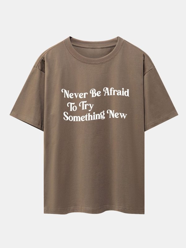 2b48c7cdb6f5ad133ec043af2430daefcd4eb33497ac1ff5e323484eacd060a9.jpg Slogan Print Drop Shoulder Oversize T-Shirt