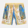 Baroque Print Button Up Shirt & Shorts