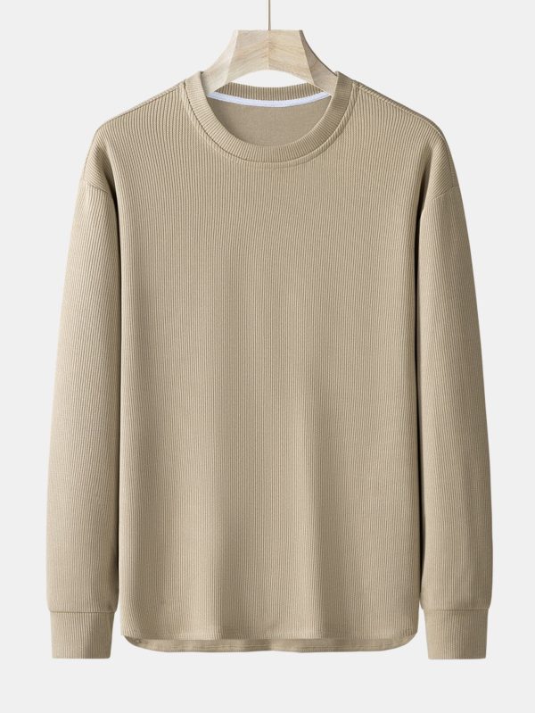 2eac823f01d860ac871547f600a1c6c9406ae91646153c9f170fc8d3674331e4.jpg Long Sleeve Relax Fit Knit Ribbed T-Shirt