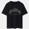 2f2943b8e0e99862a7e2f12d442f0f327f8558d6c6e96708cdd1094e62456a43.jpg Los Angeles Letter Print Drop Shoulder Oversize T-Shirt