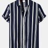 31db65f12ca4e379d50907366ab5104d6cf5122d78af8fb31a7b8d86d062f4ba.jpg Stripe Print Button Up Shirt & Swim Shorts