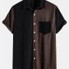 3286d2362b8f84a98a7f6d535efbd6c00279b9b4ffe16ad92644da13df86ee40.jpg Short Sleeve Two-Tone Corduroy Shirt & Corduroy Shorts