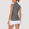 33144a17bbd8fb60d2806135577ed665c498e94ad098d8e64e1b2814942b57f7.jpg Women's Polo T-Shirts Sleeveless Tennis Golf Tee Shirts 4-Button