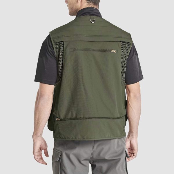 337d47ec3a109208f0f6777148ab6c32e481560f11a17e9e4257fc854ea787a4.jpg Men's Outerwear Vests Mesh Sleeveless Outdoor Work Vest with Multi Pockets Cargo Waistcoat Fishing