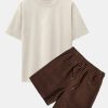 344392b4b8841772a8e6b01797f880c4dd0507b140cab9a0b74e5ceb30f04b92.jpg Slogan Back Print Oversize T-Shirt & Corduroy Shorts