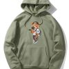 Selfie Bear Print Hoodie