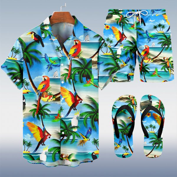 366b88d253f8404d34b7bd156510c181fffeb69b6e0fed52a22750bb935d2095.jpg Suitmens Men's Tiki Party Hawaiian Vacation Print Three-Piece Set 030