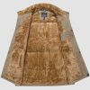 Men's Outerwear Vests Full-Zip Sleeveless Jacket Winter Warm Fleece Lined Vests Stand Collar