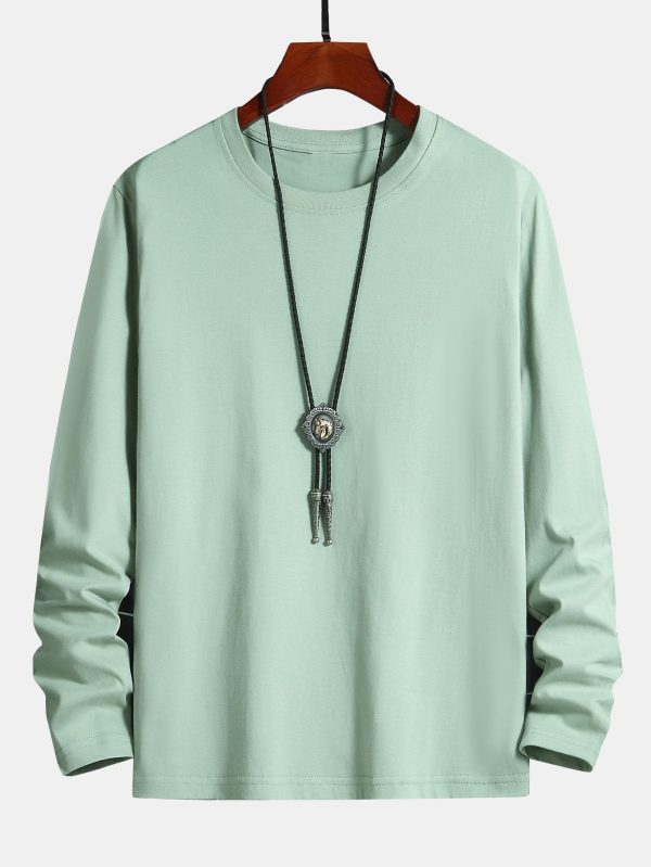 3e6169cc1e6cfcdc3f9cfd63682d3396224d884a951ed0e718fa6ab4a070cf46.jpg Basic Long Sleeve Cotton T-Shirt