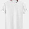 3e9ef5cfbac92bc64dda2f1313239d281418f8541b95f4c810598f4ddb15d35c.jpg Muscle Fit Arc Hem Ribbed T-Shirt