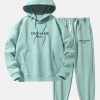 Paris Print Cotton Blend Hoodie & Jogger Pants