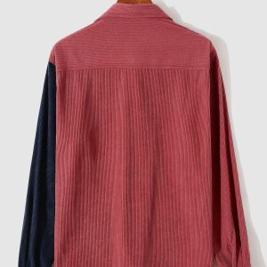 460bf41790c842a13626deb572cd176e9857eb60e561da1b09b39f33b13e225a.jpg Long Sleeve Two Tone Corduroy Overshirt