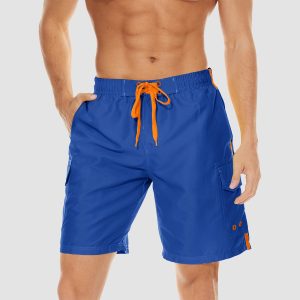 Men's Swimming Trunks Mesh Linner 4 Pockets Quick Dry Beach Shorts