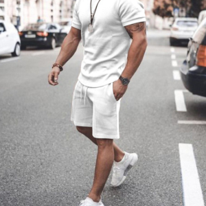 4b5a2193c9f6f963aa00cfa46f39796ac15b7323d20c6e7d27b377dd1a19a366.png Men's Fashion Short Sleeve Suit 8 Colors