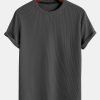 4efefdce7fc098c0578cf29a481add7182affb4a2c8b183a3b3968207ff5ce9f.jpg Muscle Fit Arc Hem Ribbed T-Shirt