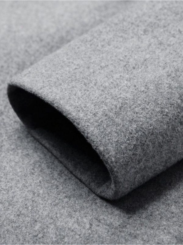 Single Breasted Notch Lapel Woolen Overcoat