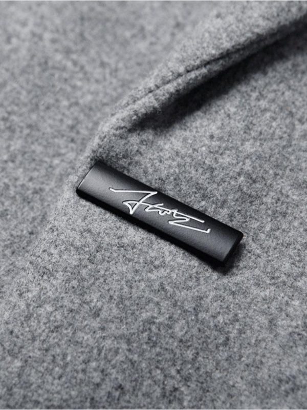 Single Breasted Notch Lapel Woolen Overcoat