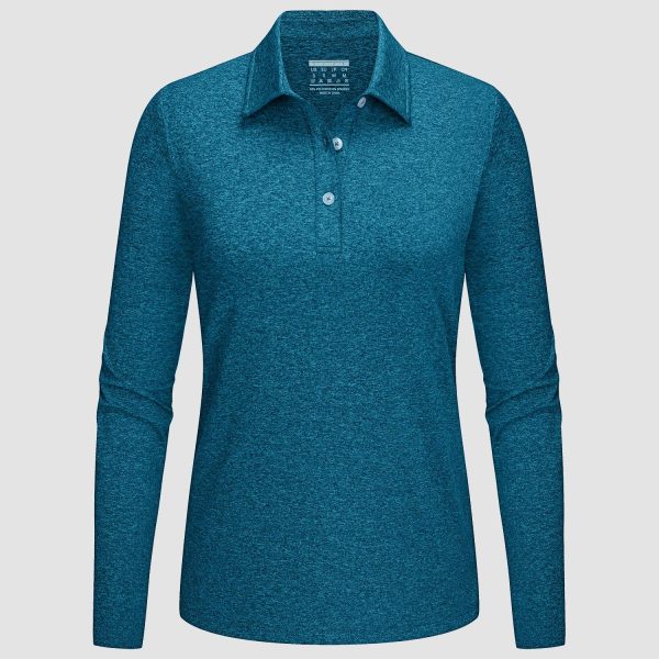 505c117aeb1870431c0586d86b8a6a1b52587adeec9d996f199398bc950e50a5.jpg Women's Polo Shirts Long Sleeve UPF 50+ Sun Protection Golf Shirts Quick Dry Athletic Workout Collared Shirt