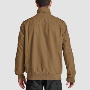 Men's Casual Jacket Lightweight Tactical Cargo Jackets Stand Collar Combat Jacket