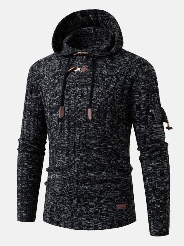 Horn Button Hooded Sweater