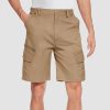 579c55e04866be3d089de1743f61d3516e46e7f2f58cd4439fd12d78134a3943.jpg Men Classic Cargo Lightweight Many Pockets Work Elastic Waist Casual Cotton Comfortable Shorts