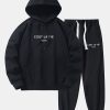 Paris Print Cotton Blend Hoodie & Jogger Pants