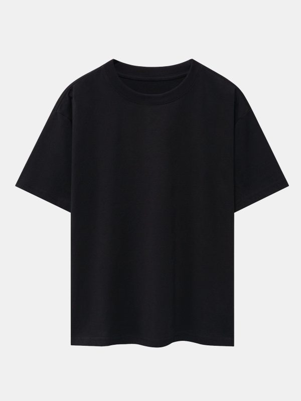 5ae528245107e07eabe901e47f45c487f31eb6a6d3d2fb60a715a5dc7c125f47.jpg Slogan Back Print Oversize T-Shirt & Corduroy Shorts
