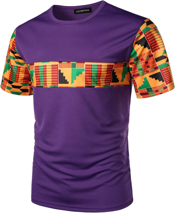 5ce12b34e321227117ac3d38dd00fa617d0d4286161a69af802354353f892b72.png Men's Printed Colorblock T-Shirt and Shorts Set 024