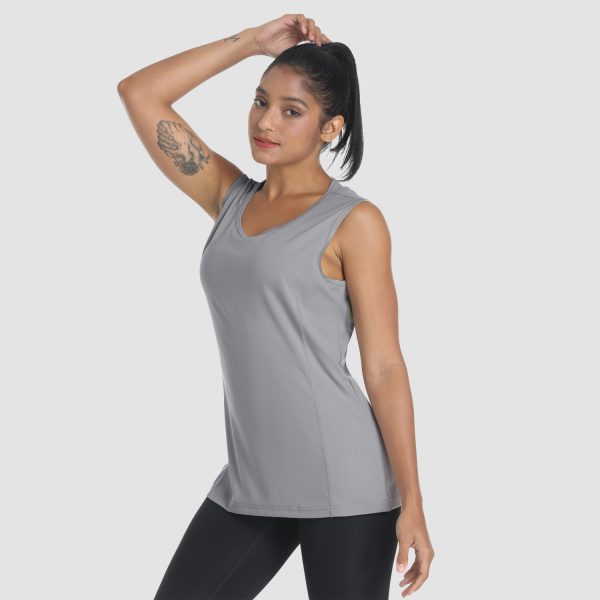 606d7a20d60f3d95d1fbc6f6eefdec6c9b78c813d283f611c9066620839011ad.jpg Women's Sleeveless Workout Shirts Dry Fit Running Wicking Tank Tops Active Gym