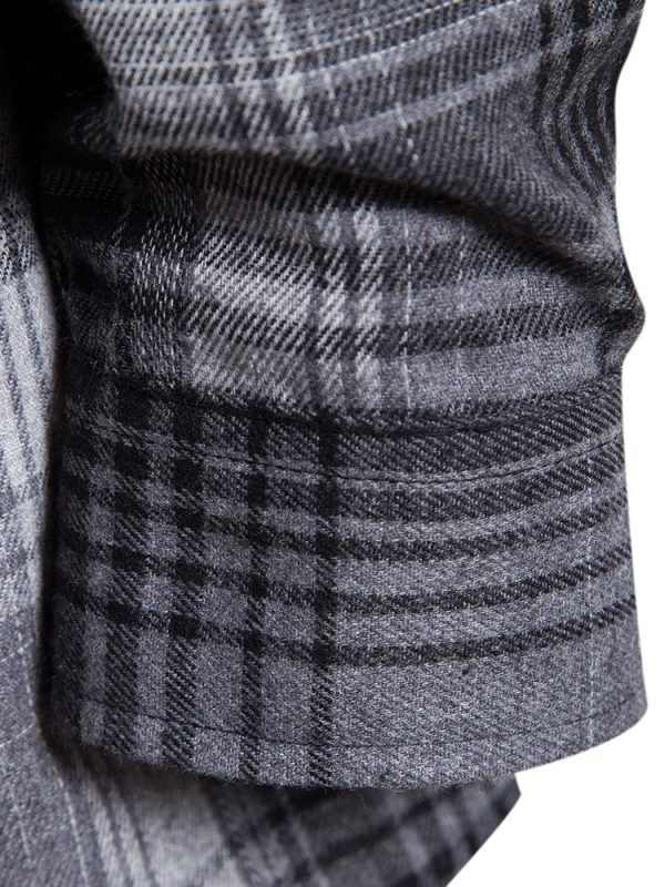 Plaid Pocket Front Button Up Shirt